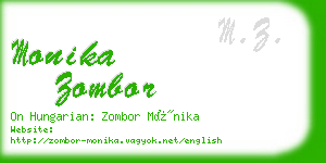 monika zombor business card